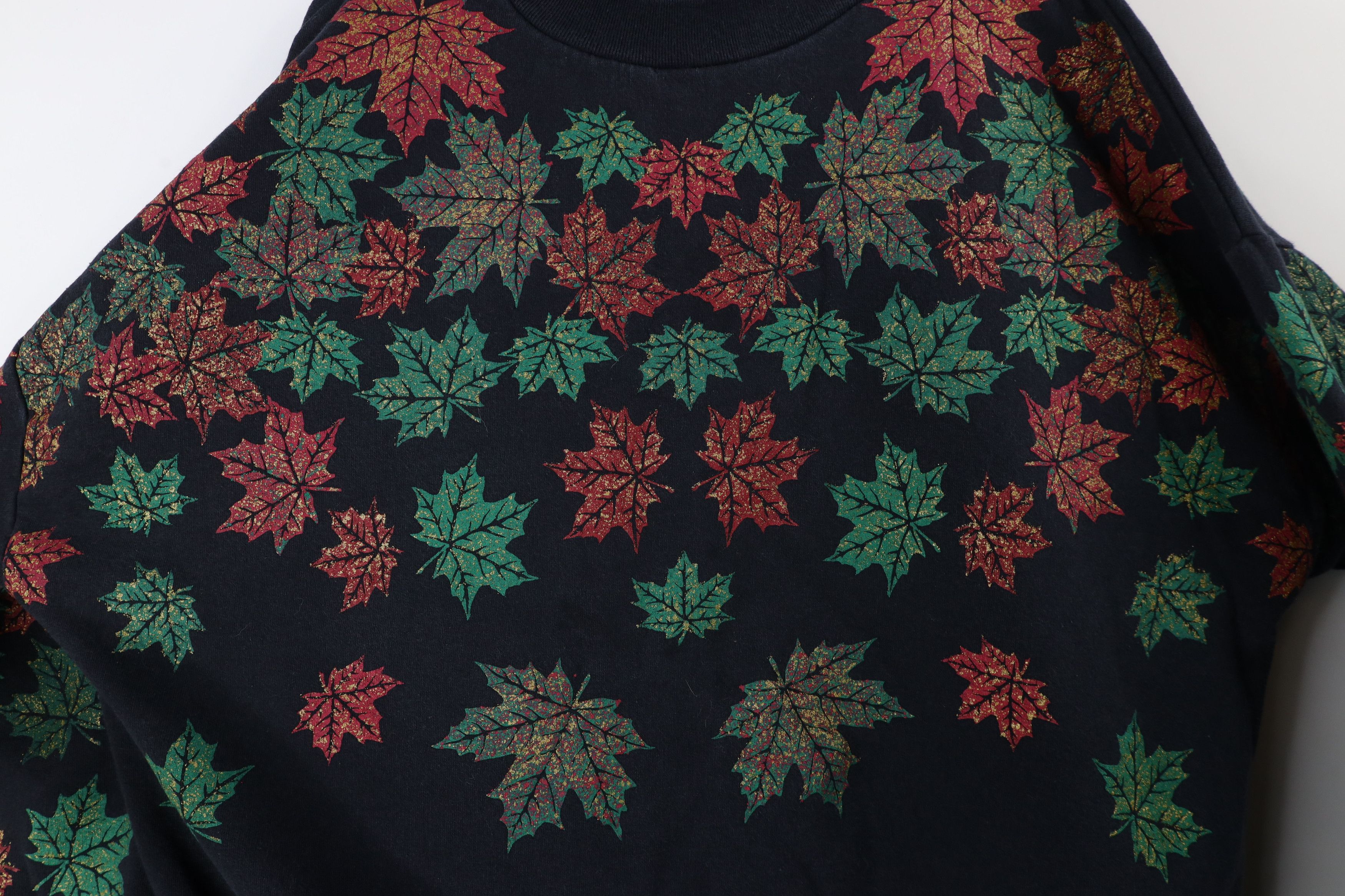 Vintage Vintage 90s Streetwear Fall Leaf All Over Print Sweatshirt Size XXL / US 16-18 / IT 52-54 - 5 Thumbnail