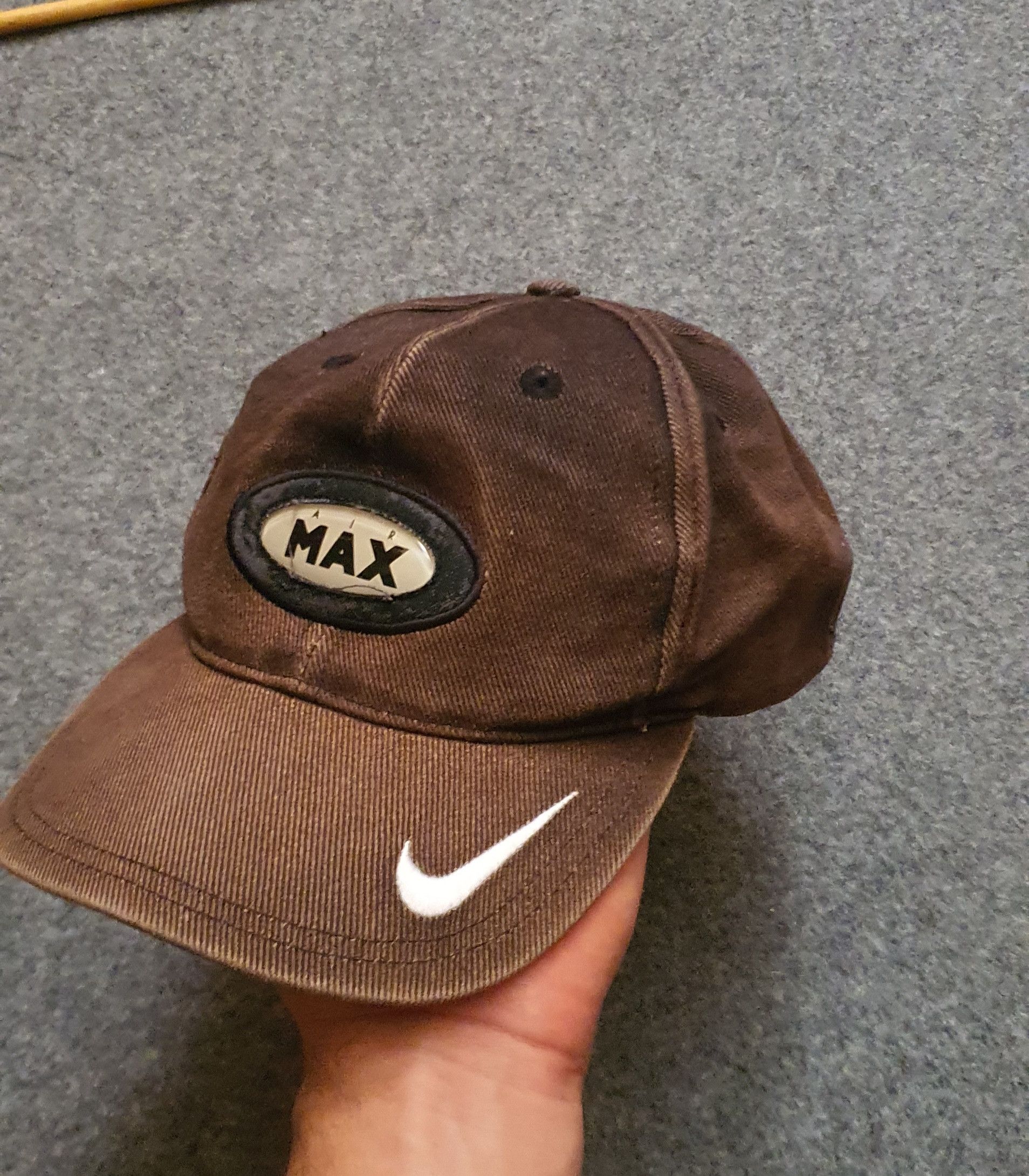 Other NIKE AIR MAX 90S VELVET CAP double swoosh brown cap Size ONE SIZE - 1 Thumbnail