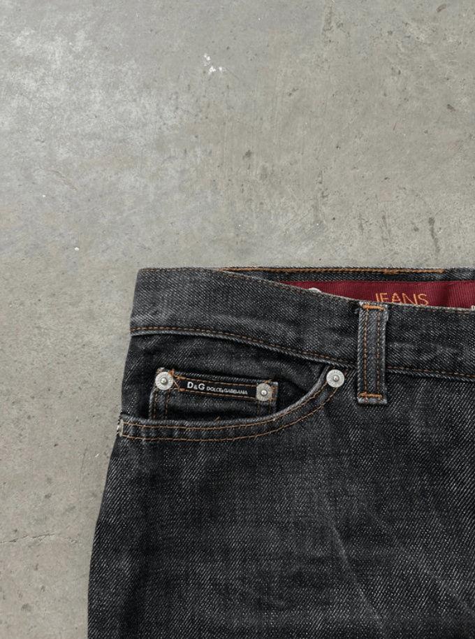 Dolce & Gabbana × Jean Dolce Gabbana Denim Cargo Pants Wide Boot Cut Zip EX0107 Size 27" / US 4 / IT 40 - 7 Thumbnail