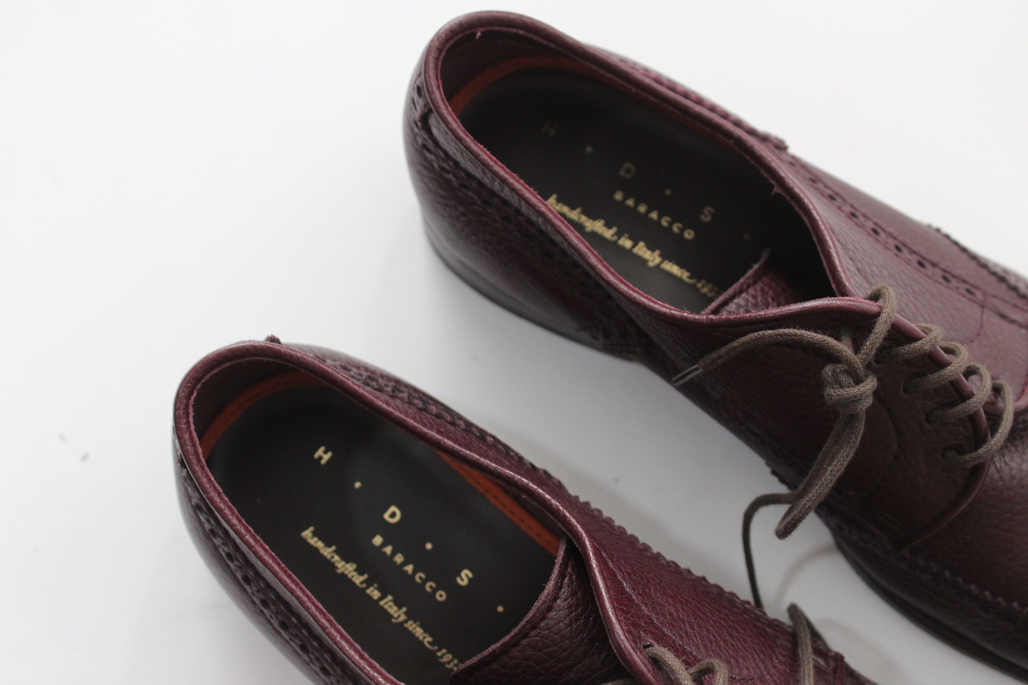 Leather HDSN Baracco Casual Leather Shoes Size 40 Made In Italy Size US 7 / EU 40 - 9 Thumbnail
