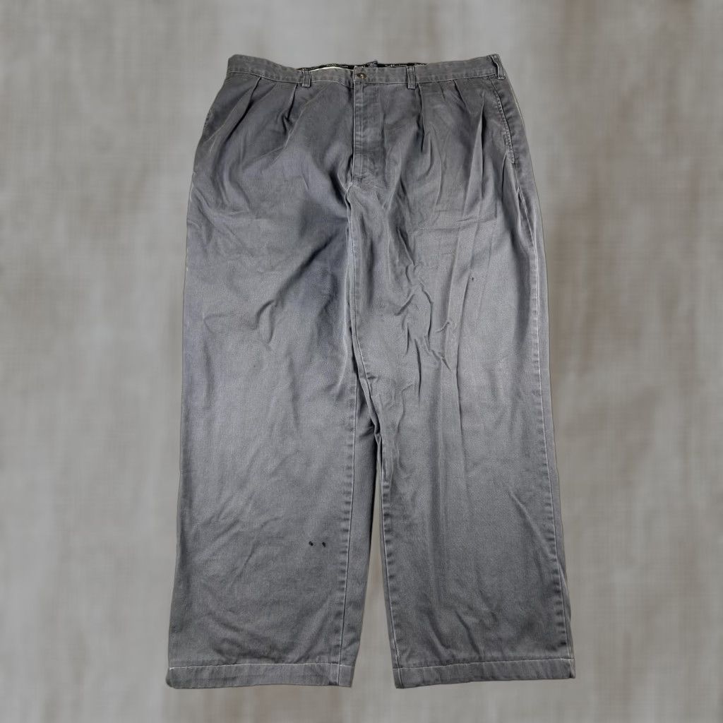 Polo Ralph Lauren Polo Ralph Lauren Andrew Pants Mens 41X28 Gray Pleated Chino Cotton Relaxed Fit Size US L / EU 52-54 / 3 - 1 Thumbnail