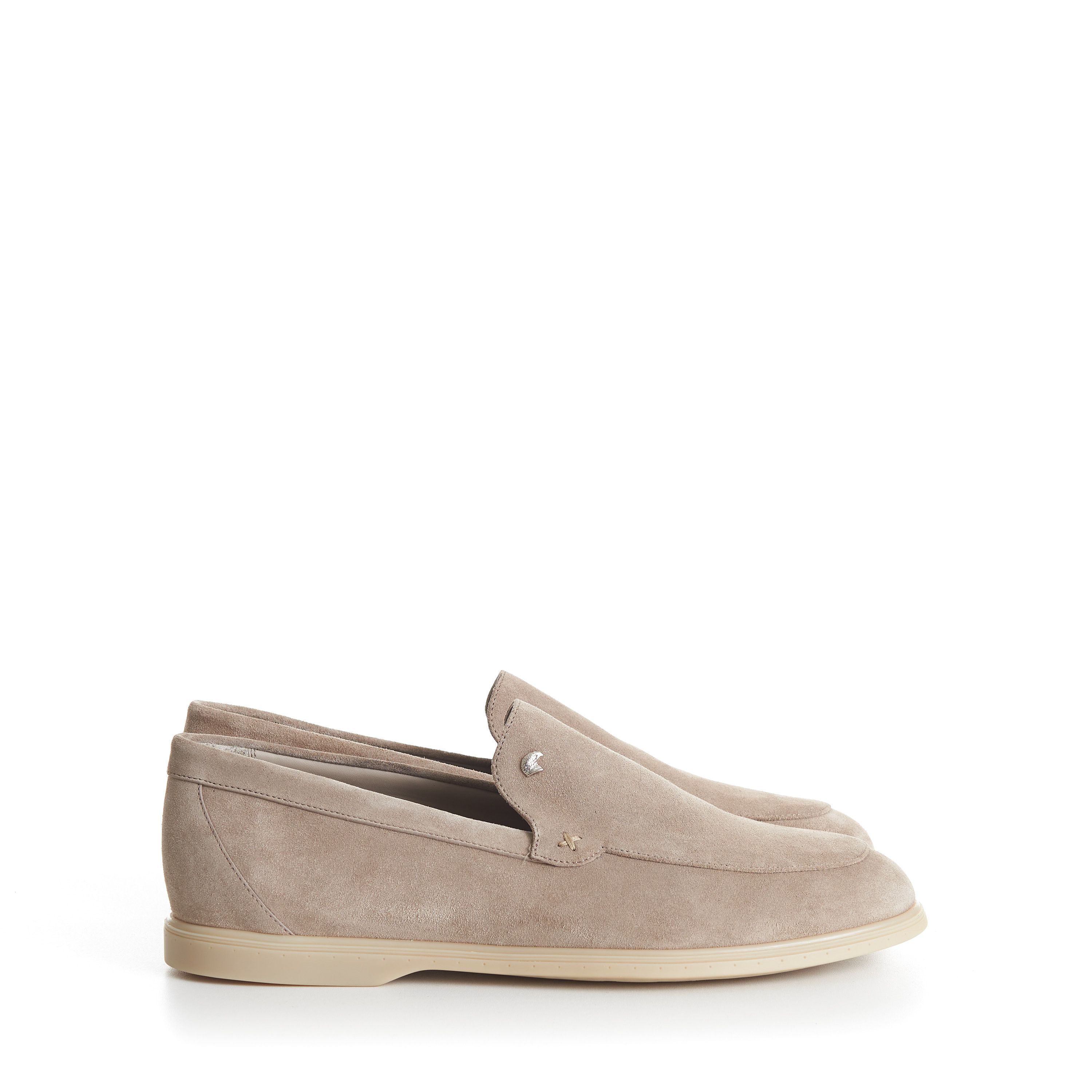 Stefano Ricci Beige Suede Slip-On Loafers - Eagle Head Hardware Size US 8 / EU 41 - 2 Thumbnail