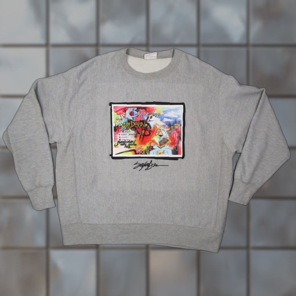 Champion Champion King Saladeen Sweatshirt Mens Extra Large Gray Reverse Weave Graphic Fleece Size US XL / EU 56 / 4 - 1 Thumbnail