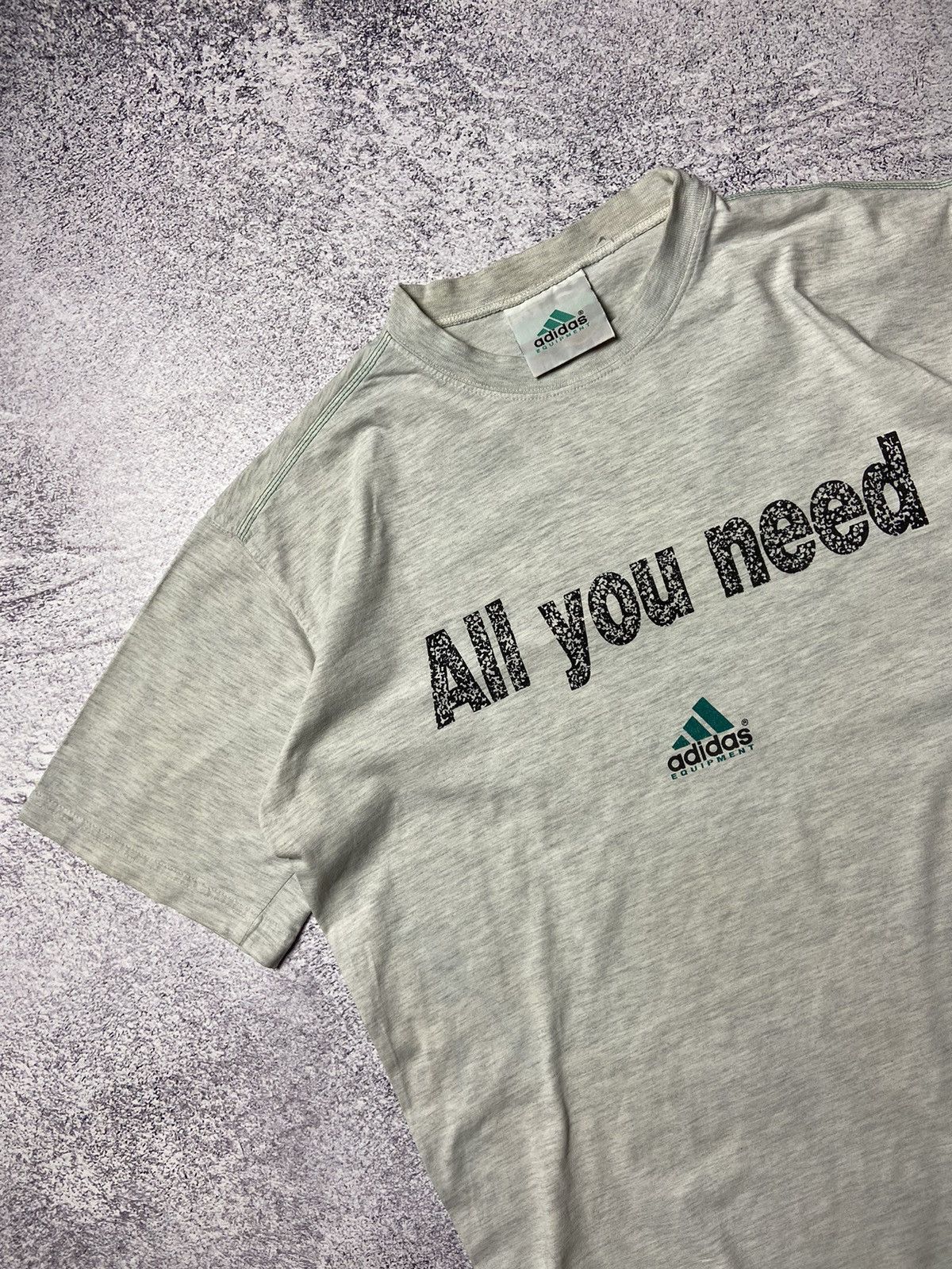 Adidas Vintage 90s Adidas Equipment All You Need Print Street Sport Size US L / EU 52-54 / 3 - 2 Thumbnail