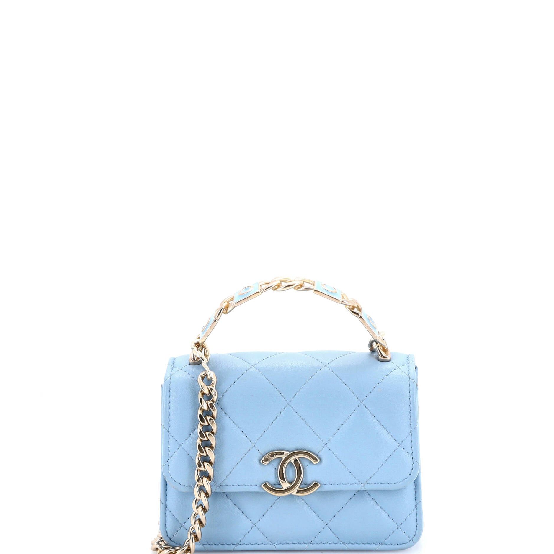 Chanel Coco Enamel Top Handle Flap Clutch with Chain Size ONE SIZE - 1 Thumbnail