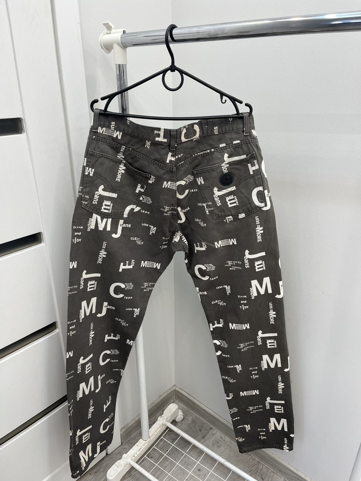 Moschino Vintage Moschino Multilogo Denim Pants Size US 36 / EU 52 - 2 Thumbnail