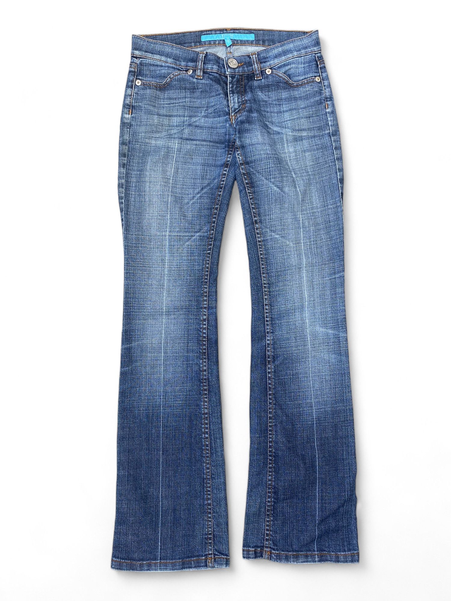 Escada × Escada Sport Vintage Esacada Sport Boot Cut Distressed Jeans Y2K Size 34" / US 12 / IT 48 - 2 Thumbnail