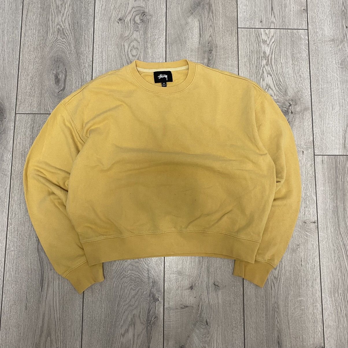 Stussy vintage stussy Y2K big logo gold rare crppped sweatshirt Size S / US 4 / IT 40 - 2 Thumbnail