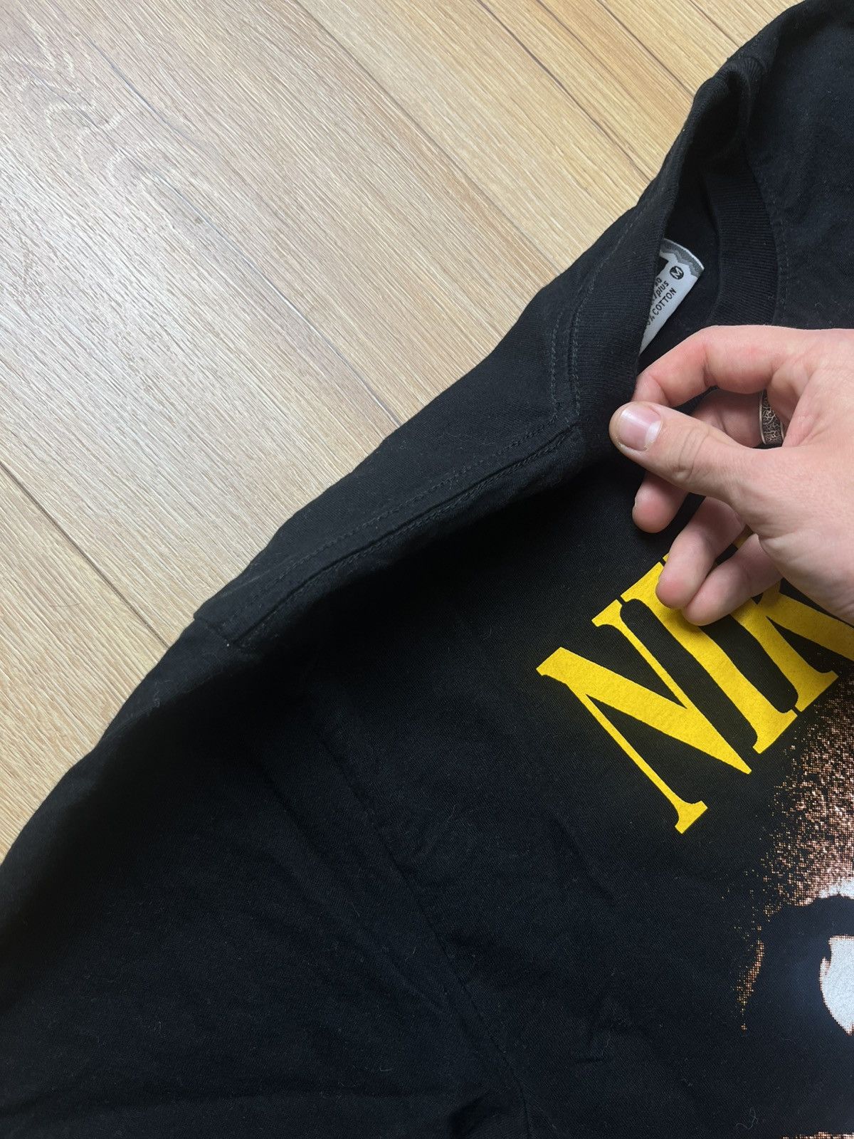 Nirvana × Vintage Vintage 90’s Nirvana Band T-shirt The Roxx Single stich Size US M / EU 48-50 / 2 - 3 Thumbnail