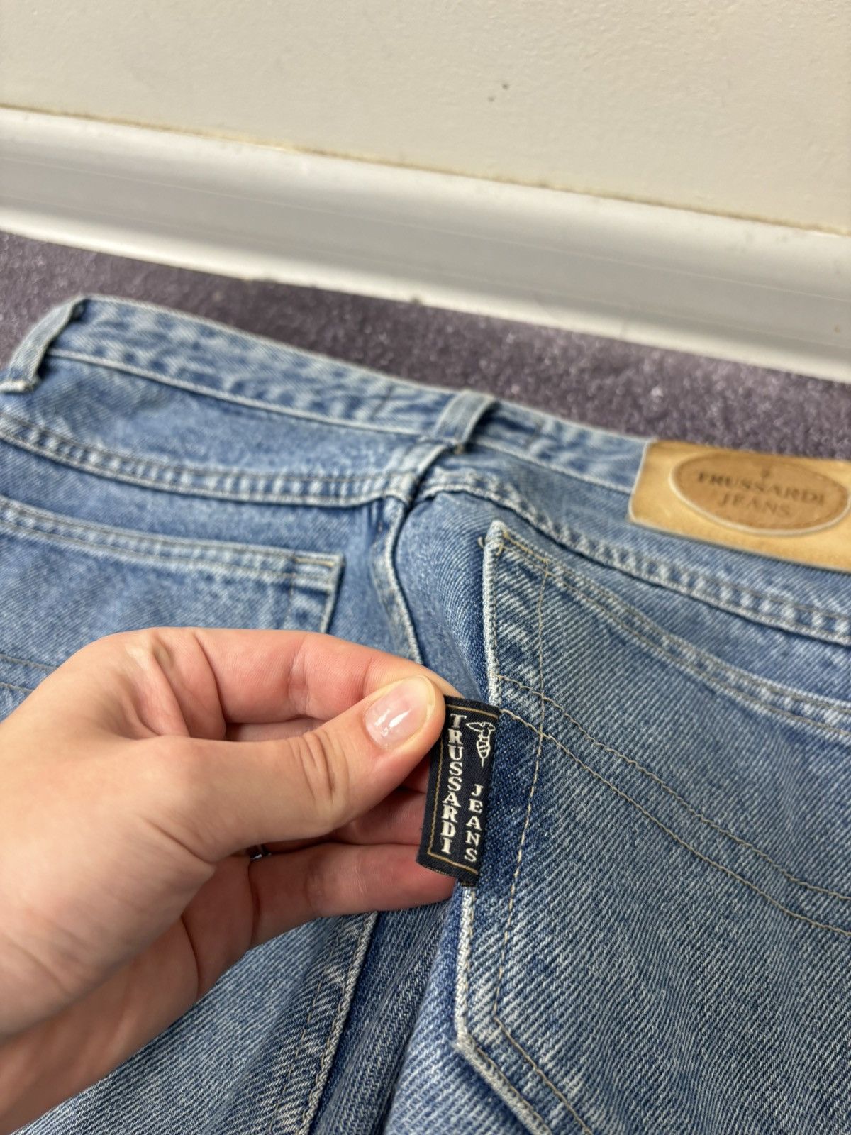Trussardi Vintage Trussardi Women’s Straight Fit Italian Denim Jeans Size 31" - 6 Thumbnail