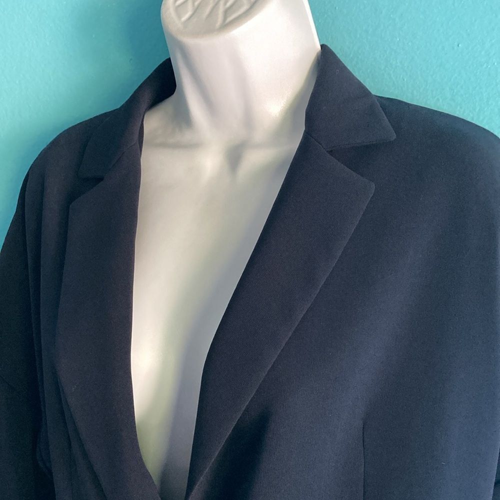 Alberto Alberto Biani Dark Navy Oversized Blazer Size 40 Fits up to Size L / US 10 / IT 46 - 4 Thumbnail