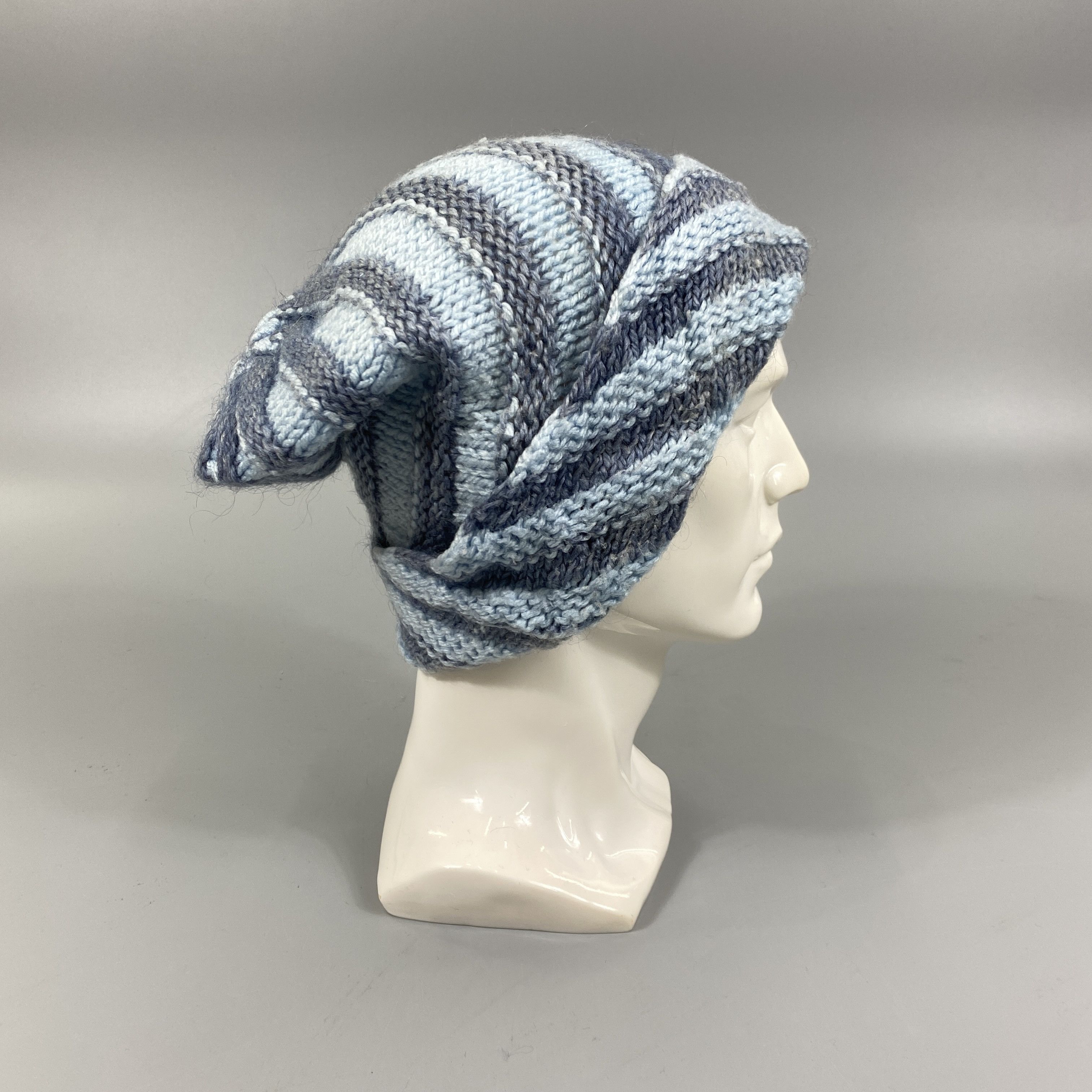 Japanese Brand Vintage Knitted Spiral Beanie -BN693 Size ONE SIZE - 4 Thumbnail