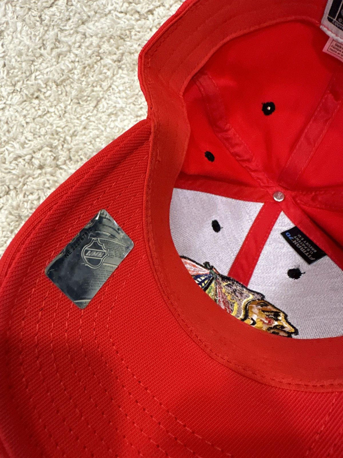 Reebok Vintage Reebok NHL Chicago Blackhawks Cap Red Size ONE SIZE - 7 Thumbnail