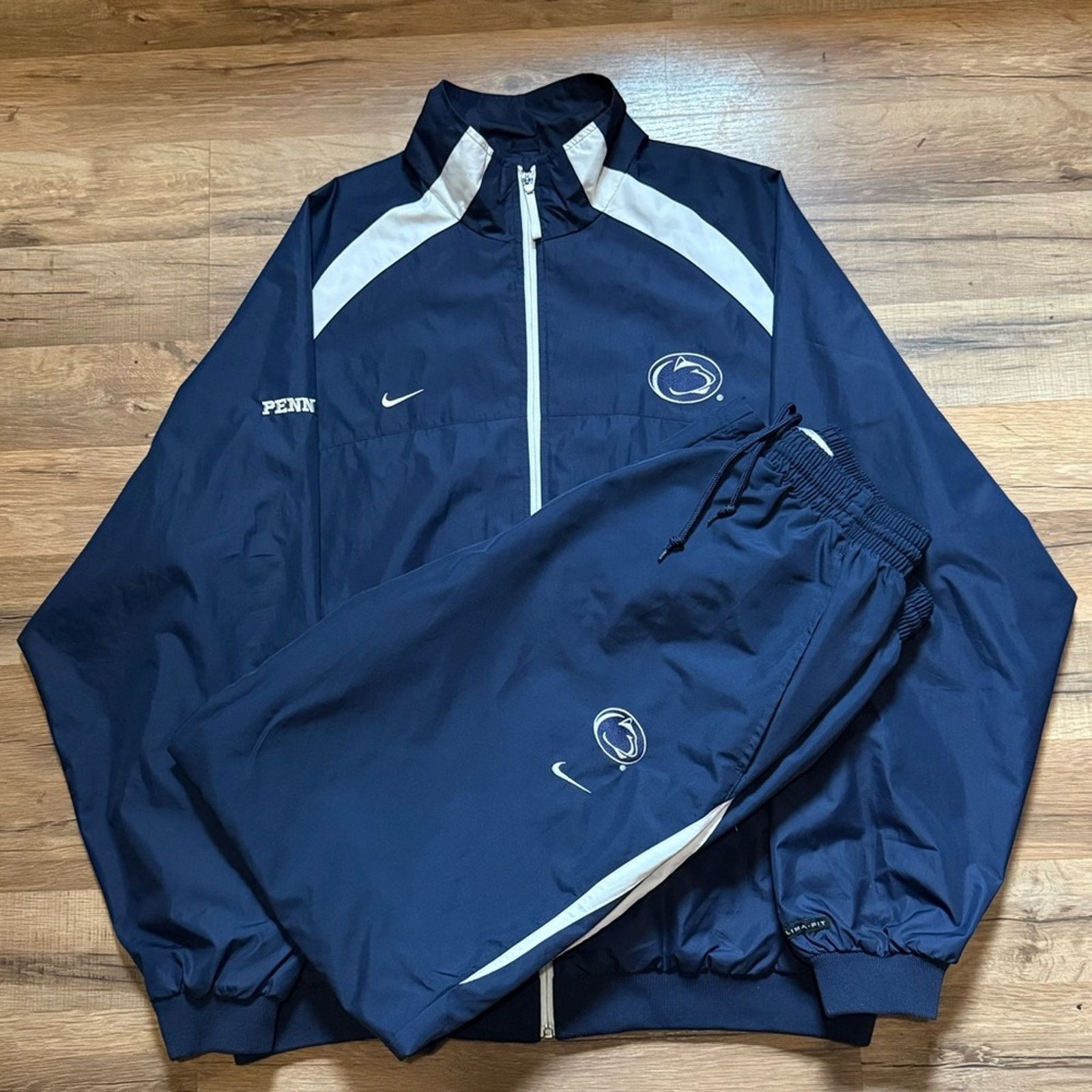 Nike 90s Nike Penn State Matching Set Jogger Zip Jacket Tracksuit Size US XL / EU 56 / 4 - 2 Thumbnail