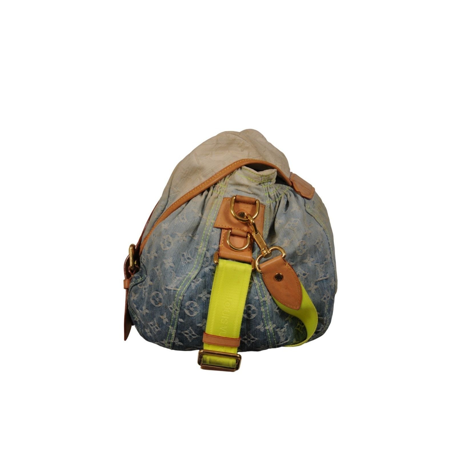 Louis Vuitton Sunrise Denim Lv Logo Monogram Messenger Travel Bag Size ONE SIZE - 7 Thumbnail