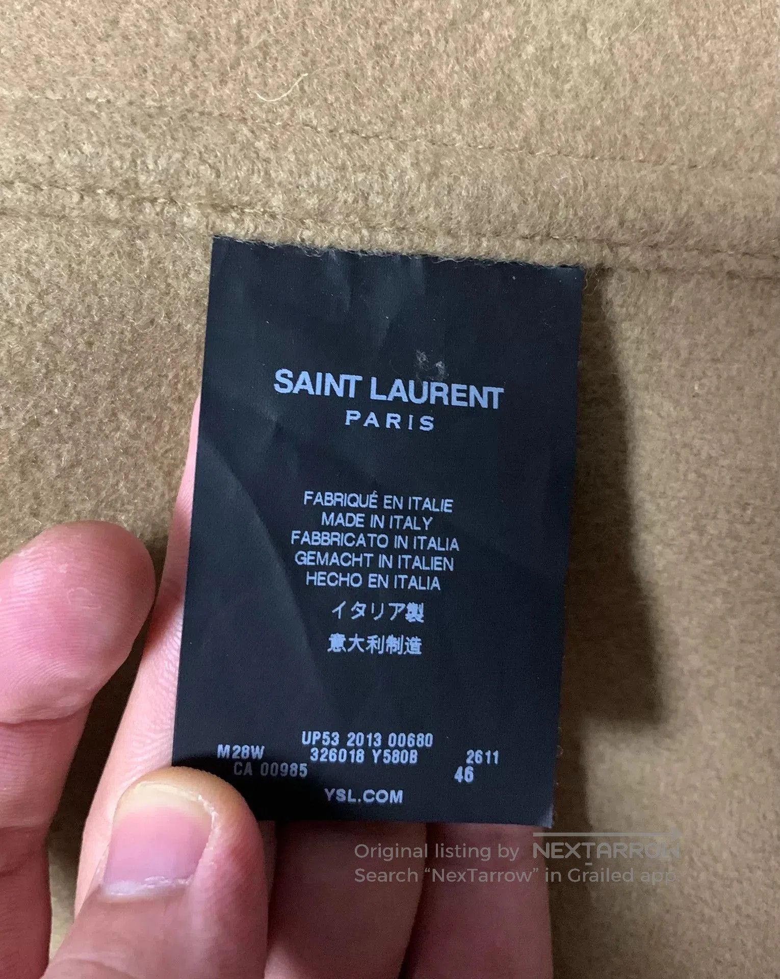 Saint Laurent Paris Saint Laurent Hooded Duffle Coat Beige. Size US S / EU 44-46 / 1 - 4 Thumbnail