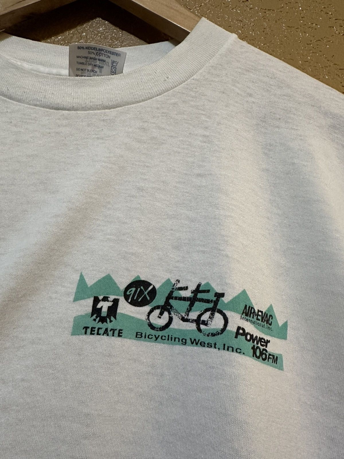 Bicycle × Vintage 🎨 Vintage 1990 Bicycle Tour Art T Shirt Size US L / EU 52-54 / 3 - 4 Thumbnail