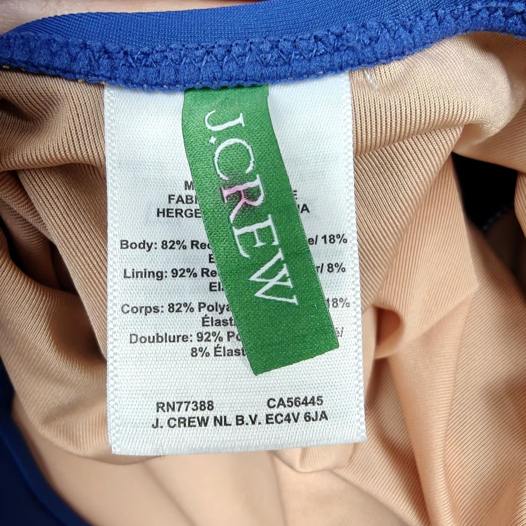 J.Crew J.Crew Swimsuit Womens Blue One Piece Padded Bra Crossback Straps Lined 4 Size ONE SIZE - 6 Thumbnail