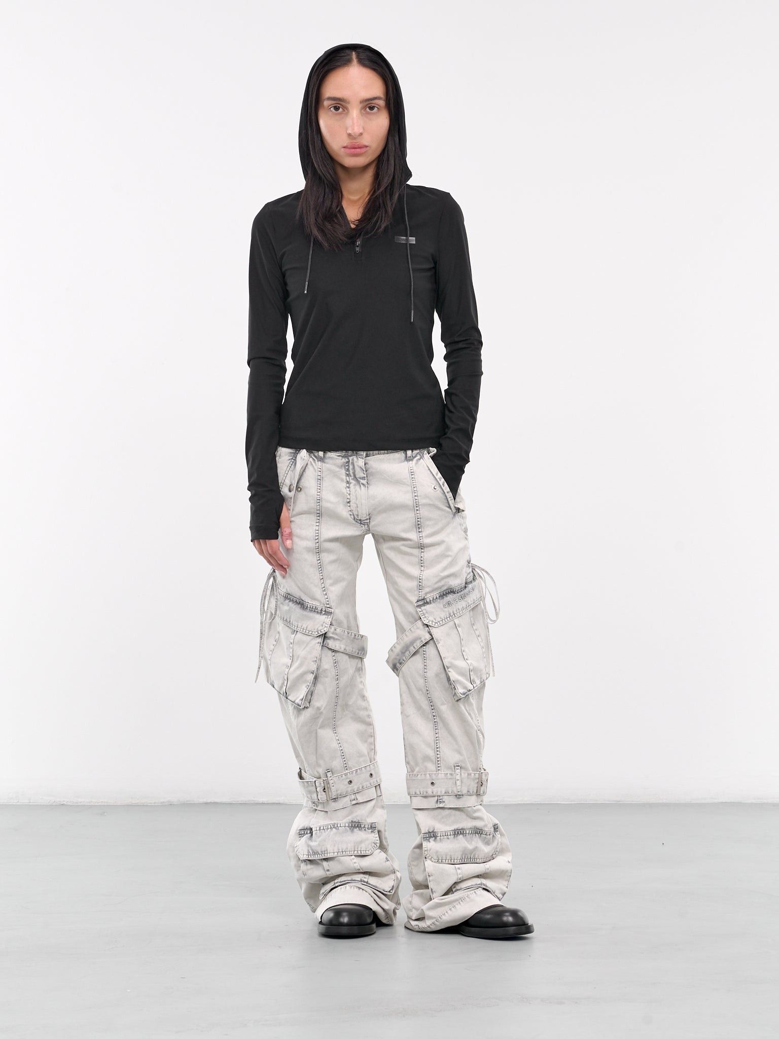 Acne Studios o1y0725 Cargo Denim Pant in Light Gray Size 28" / US 6 / IT 42 - 6 Thumbnail