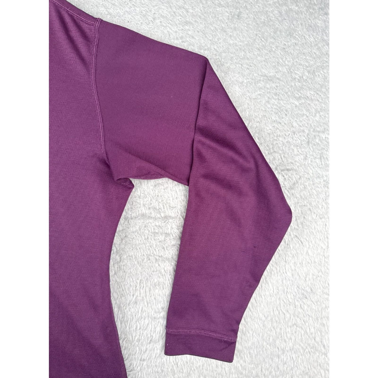 Patagonia Patagonia Shirt Women Large Purple Capilene 1/4 Zip Polyester Long Sleeve READ Size L / US 10 / IT 46 - 2 Thumbnail