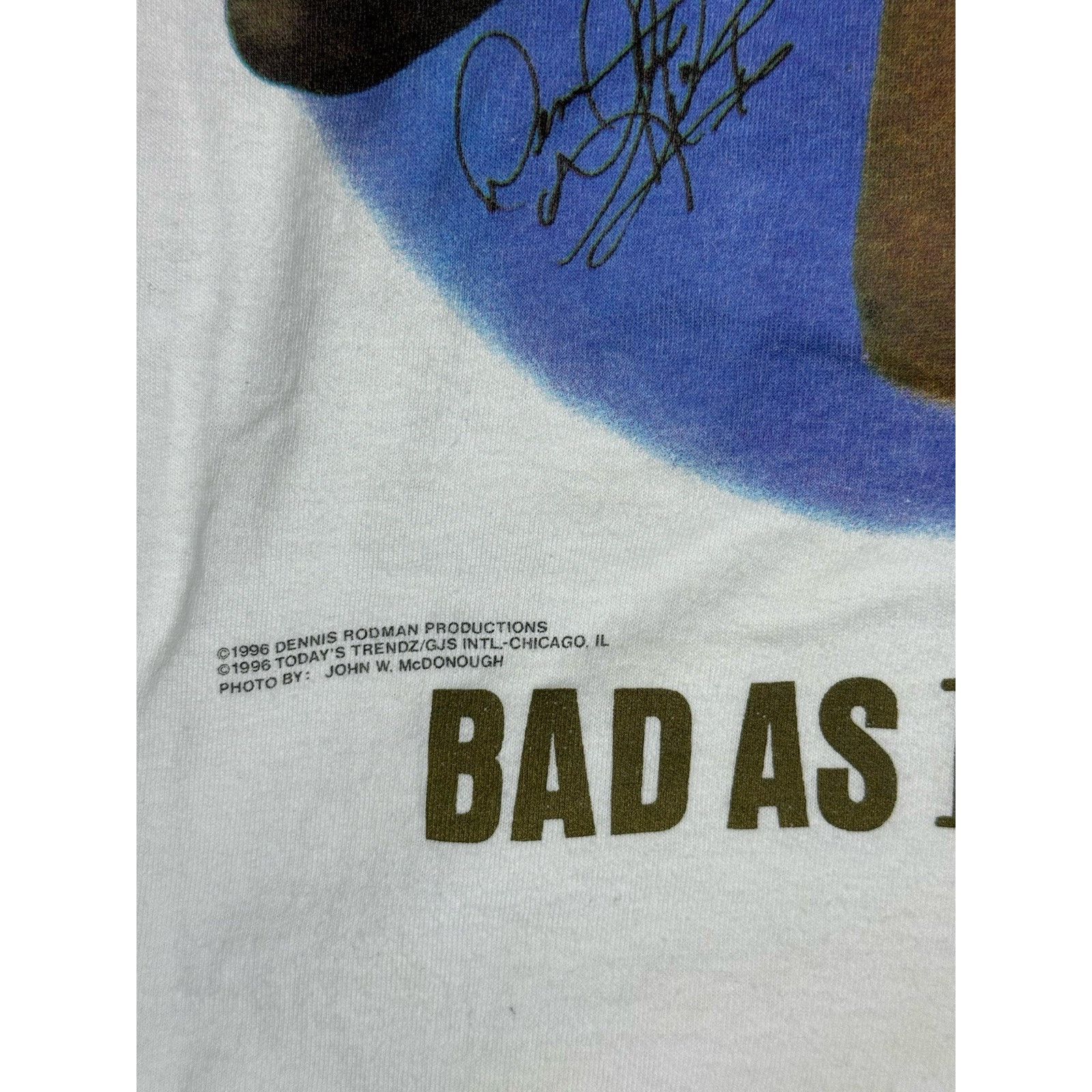 Mtv Dennis Rodman T Shirt White 1996 NBA Size Medium Delta Tag Size US M / EU 48-50 / 2 - 6 Thumbnail