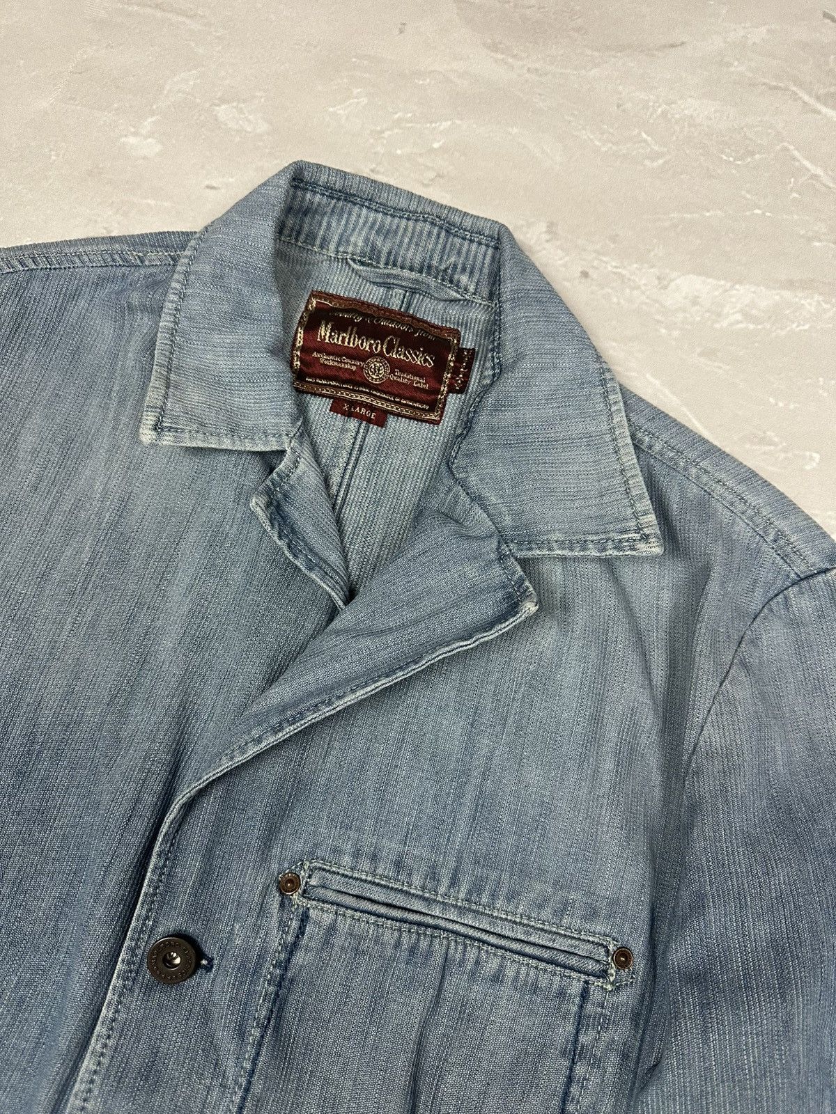 Marlboro Classics Vintage Marlboro Classic Blazer Denim Jacket Size US XL / EU 56 / 4 - 5 Thumbnail