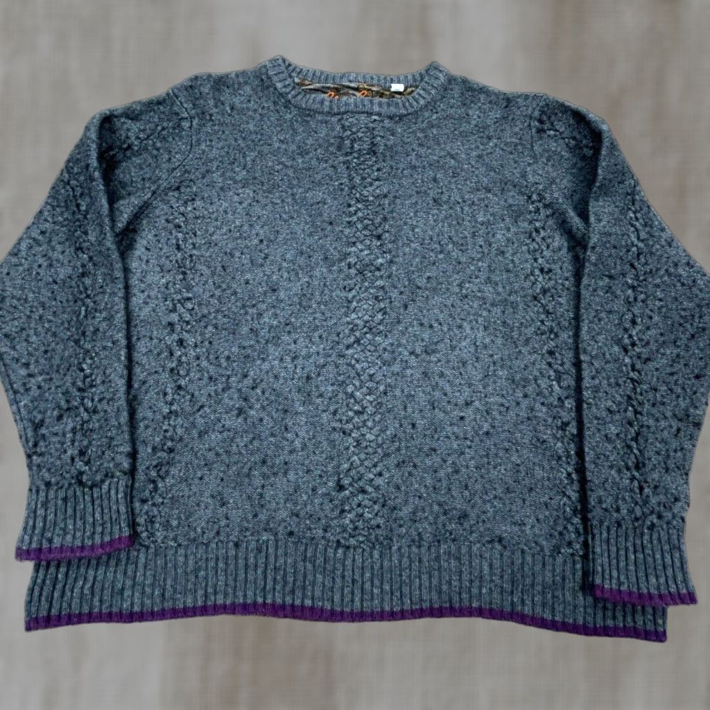 Robert Graham Robert Graham Sweater Heavy Knit Crew Neck Pullover 2XL Gray Mens Size US XXL / EU 58 / 5 - 1 Thumbnail
