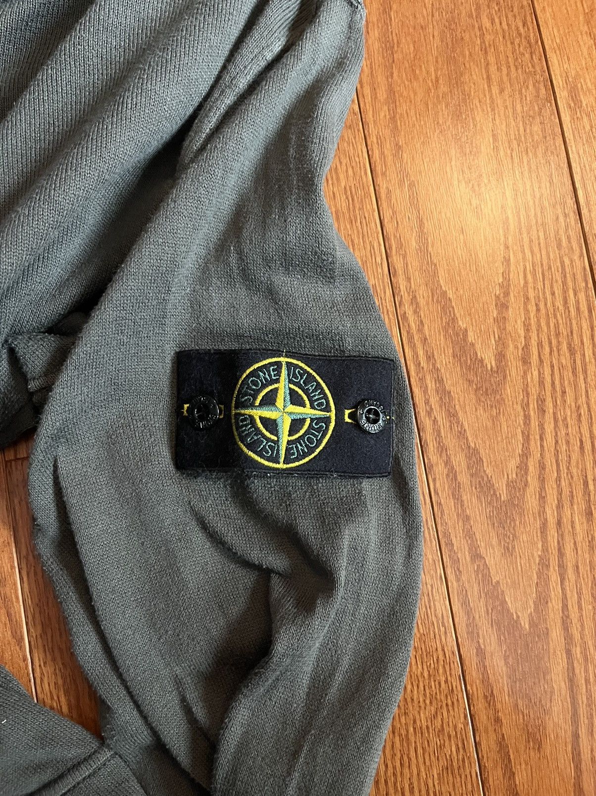 Stone Island Stone Island Patch Logo Hoodie Green Quarter Button Up Size US M / EU 48-50 / 2 - 5 Thumbnail