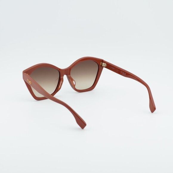 Fendi Fendi FE40175F 66F Sunglasses Red Butterfly Frame Size ONE SIZE - 4 Thumbnail