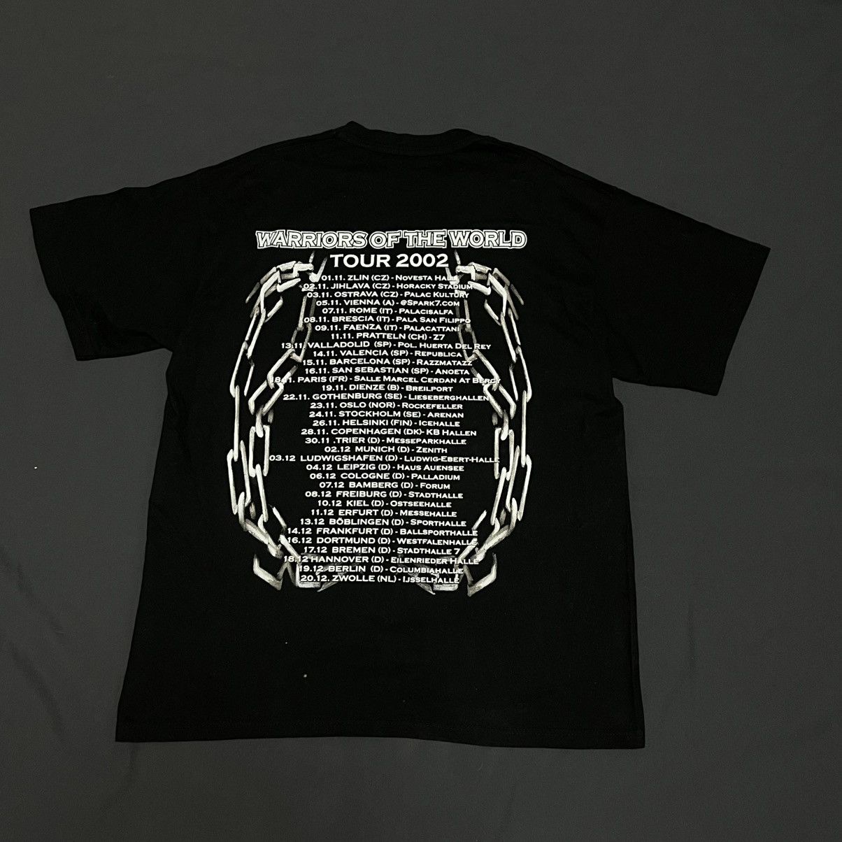 Band Tees × Vintage Vintage Manowar Warriors of the World Tour 2002 T-ShirtRare Size US L / EU 52-54 / 3 - 5 Thumbnail