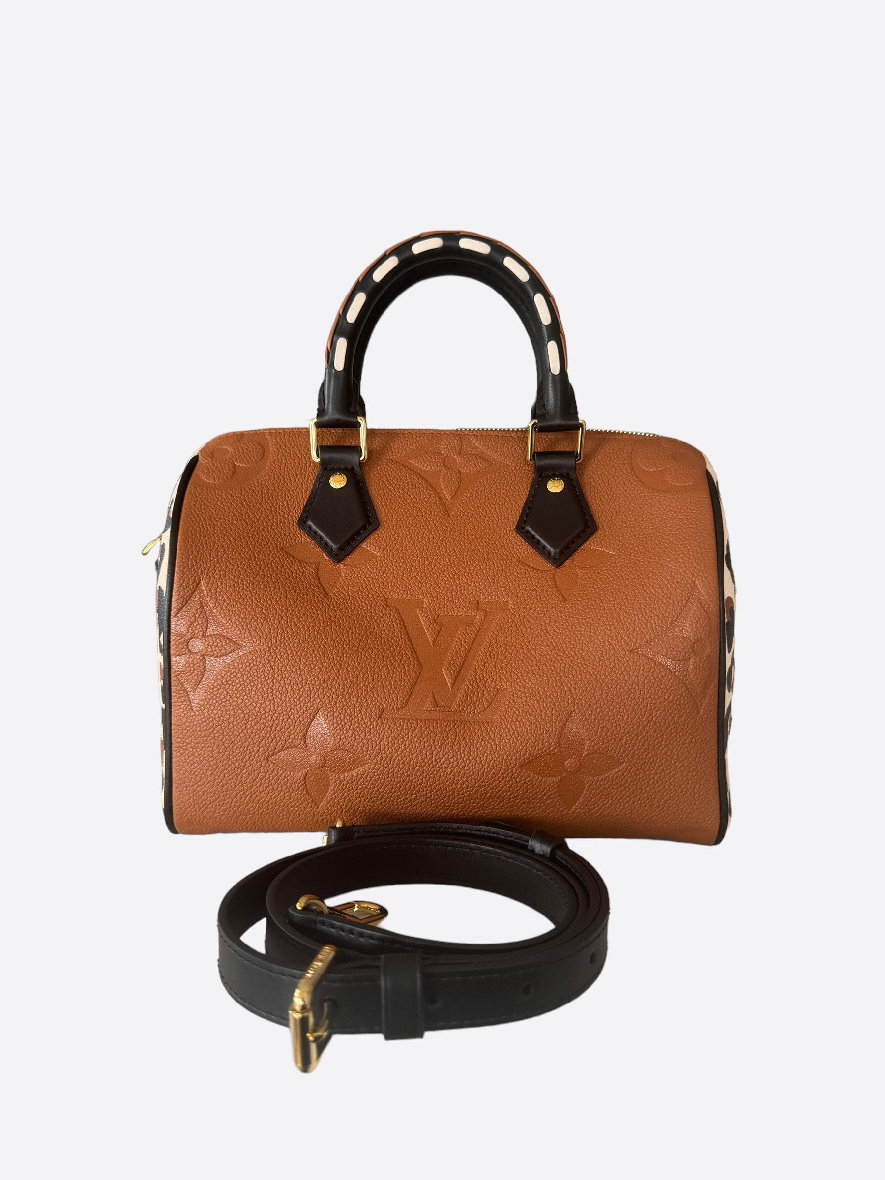 image of Louis Vuitton Caramel Monogram Wild At Heart Speedy 25, Women's
