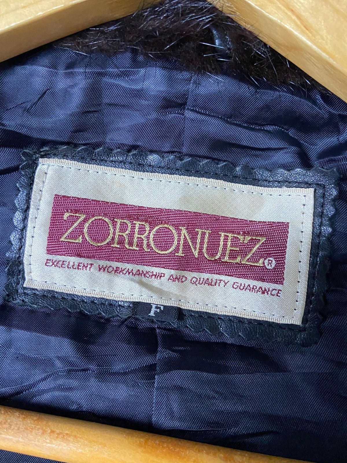 Japanese Brand Zorronuez Leather Coat with Fur Collar (149) Size US L / EU 52-54 / 3 - 7 Thumbnail