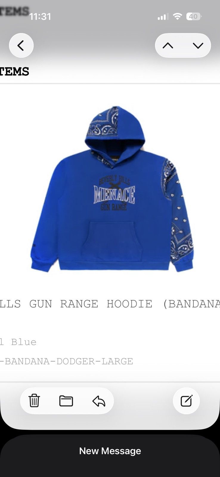 Menace Beverly Hills gun range hoodie bandanna, edition Size US L / EU 52-54 / 3 - 2 Thumbnail