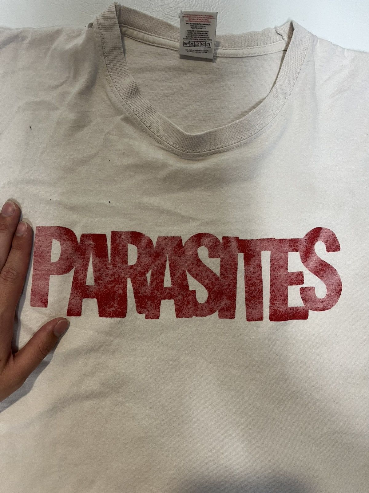 Fruit Of The Loom × Vintage Vintage Parasite Worn Punk TShirt Size US S / EU 44-46 / 1 - 2 Thumbnail