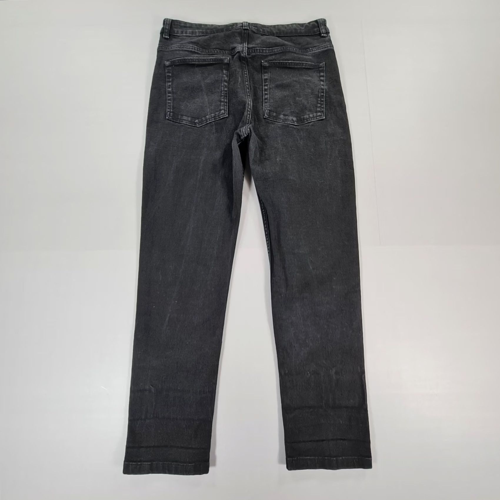 ME+EM ME+EM Womens Jeans Black W32 L29 Slim Fit Tapered Stretch Denim Zip Fly Jeans Women Mens Size 24" / US 00 / IT 34 - 8 Thumbnail