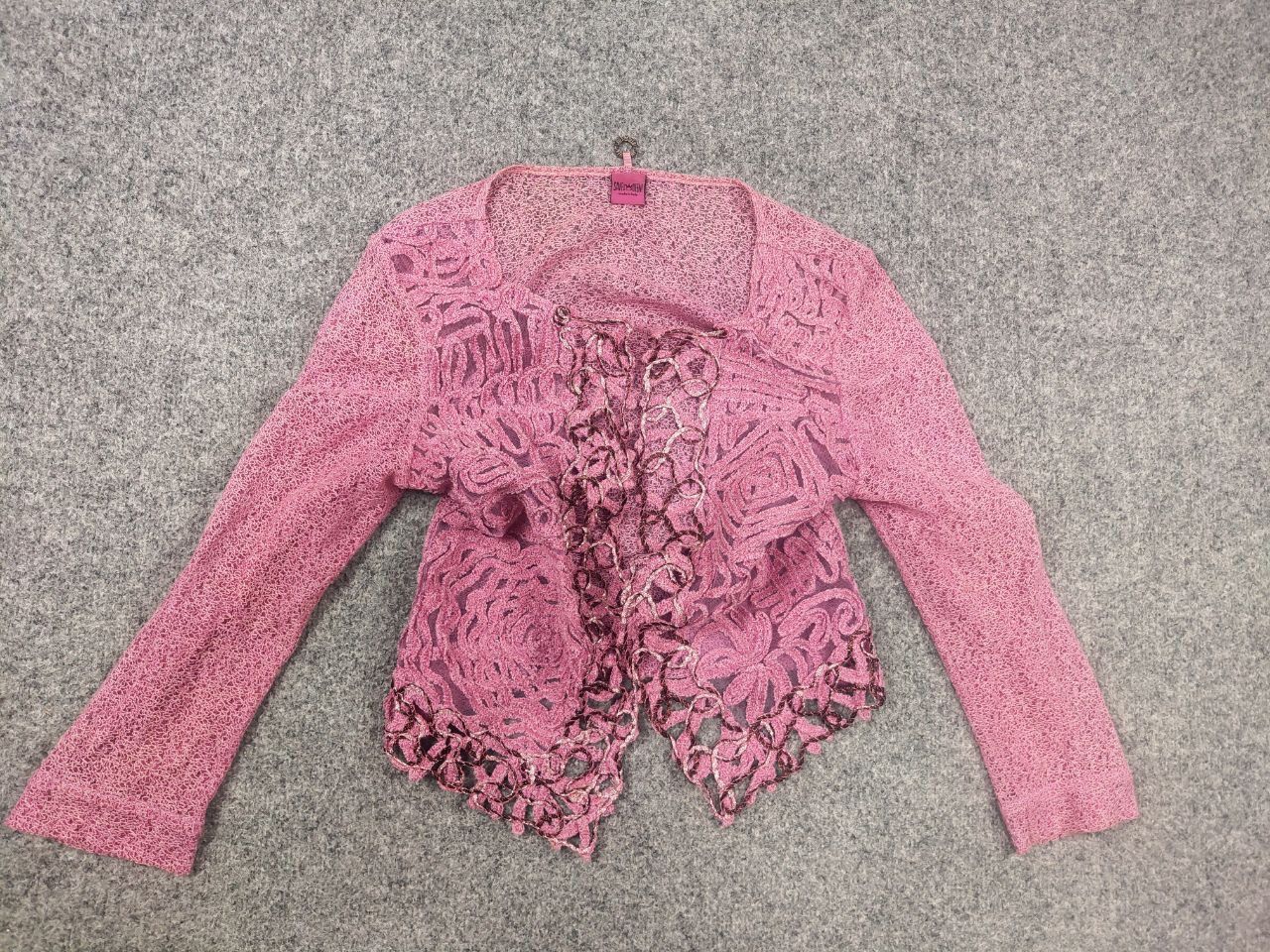 Vintage Save the Queen Pink Blazer jacket decorative lace elements Size S / US 4 / IT 40 - 2 Thumbnail