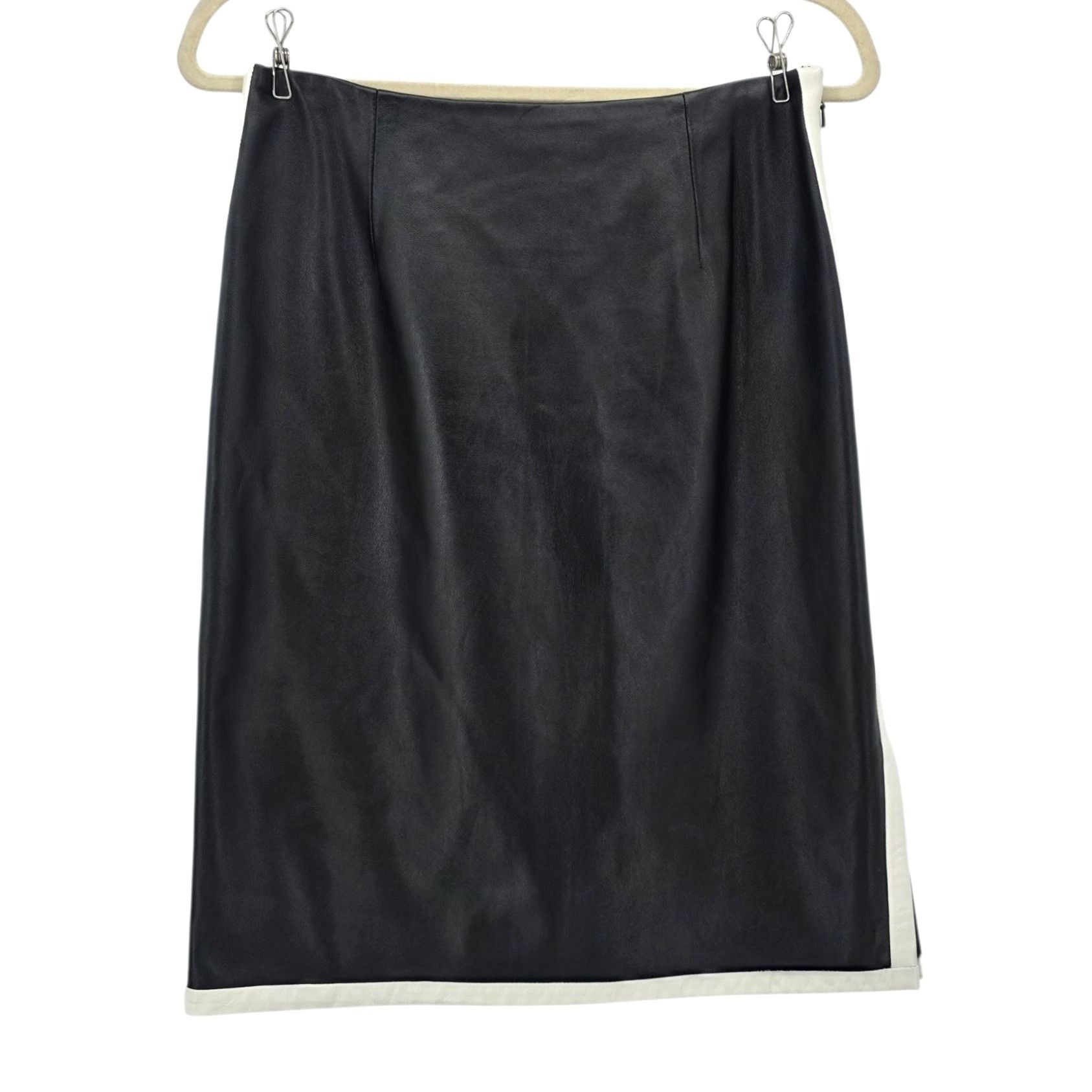 Other Vintage Carlisle Womens 4 Skirt Leather Pencil Knee Length Size 27" / US 4 / IT 40 - 1 Thumbnail