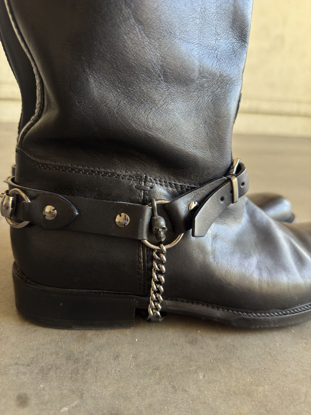 Gucci F/W 2006 Gucci Cow Leather Black Boots With Horsebit Harness Size US 7.5 / EU 40-41 - 5 Thumbnail