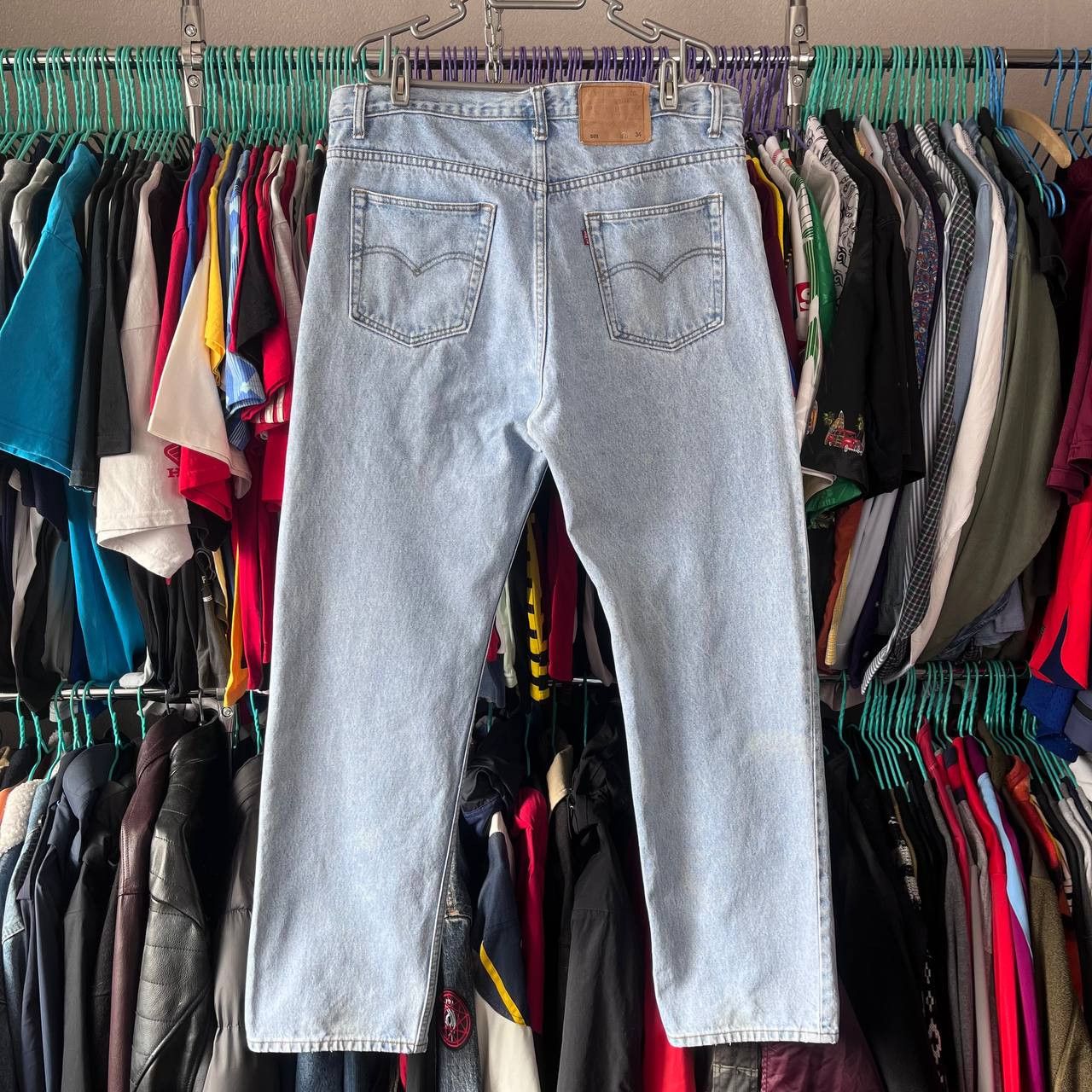 Levi's Vintage 90s Levis 501 Blue Denim Pants Made in USA Size US 40 / EU 56 - 2 Thumbnail