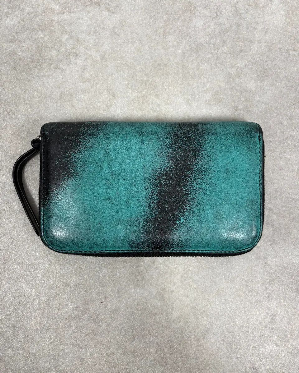Maison Margiela MM6 Turquoise Spray Leather Wallet Size ONE SIZE - 1 Thumbnail