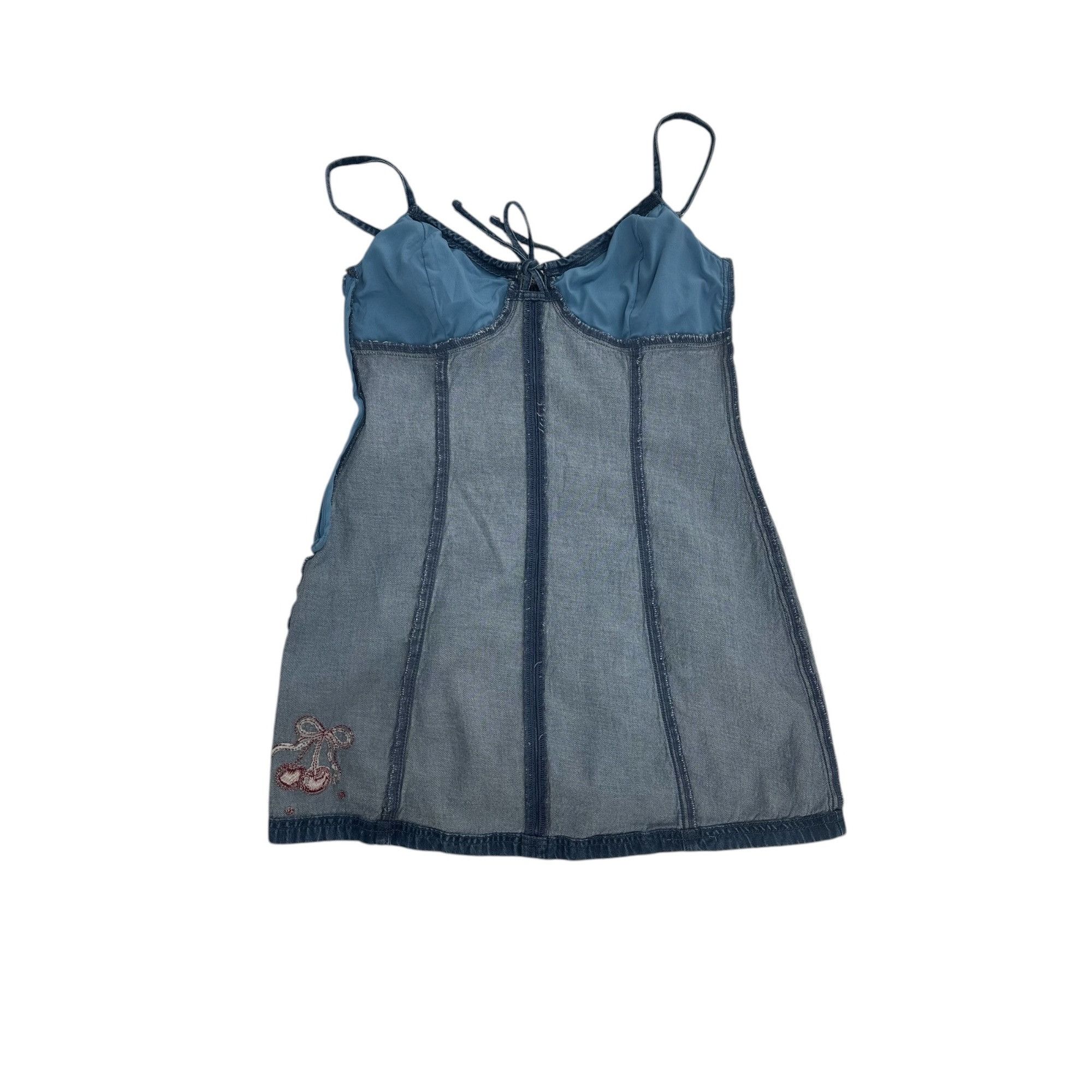 Hollister Hollister Denim Dress - Cherry Embroidery - Mini - Size M Size M / US 6-8 / IT 42-44 - 6 Thumbnail