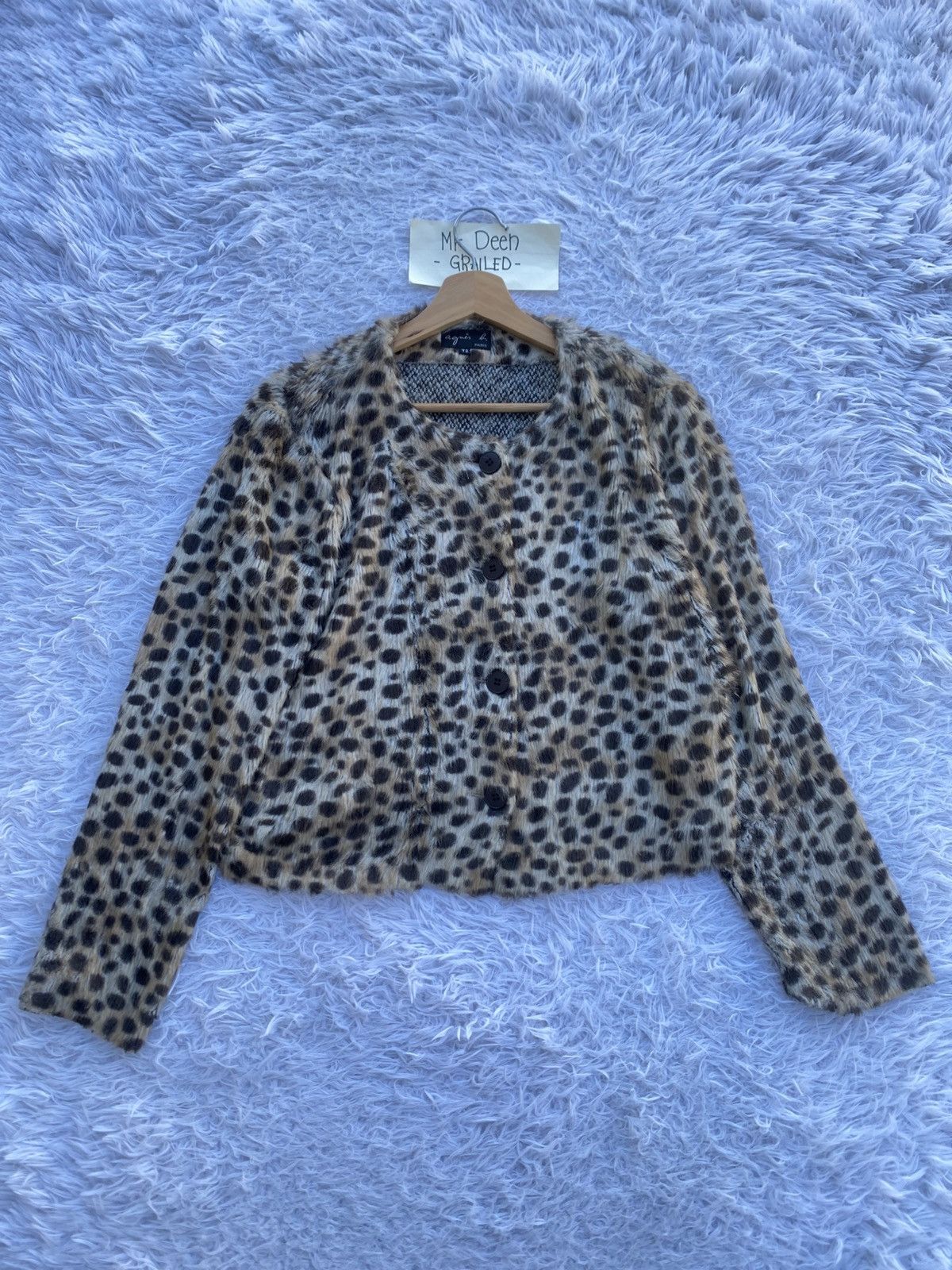90s agnès b. leopard fur coat chester Vintage 90s 00s Leopard