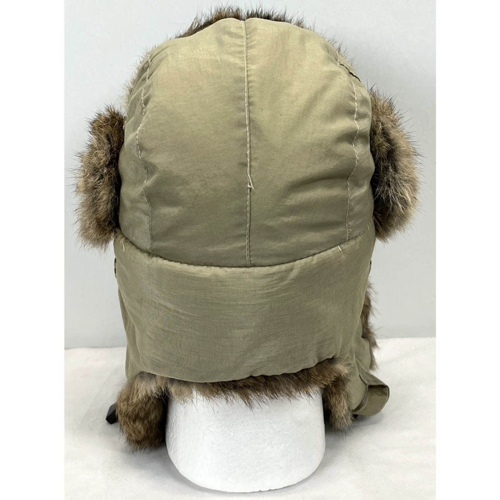 Perry Ellis Perry Ellis Hat Trapper Real Rabbit Fur GUC Sz M Men Tan Size ONE SIZE - 3 Thumbnail