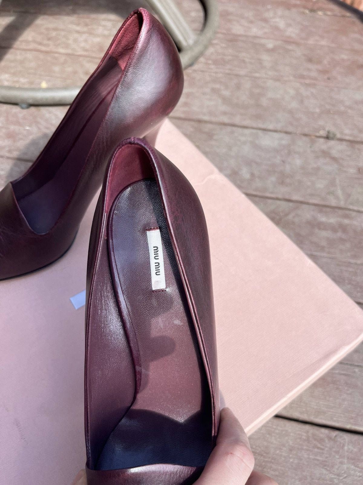 Miu Miu Miu Miu Burgundy Pumps Size US 10 / IT 40 - 6 Thumbnail