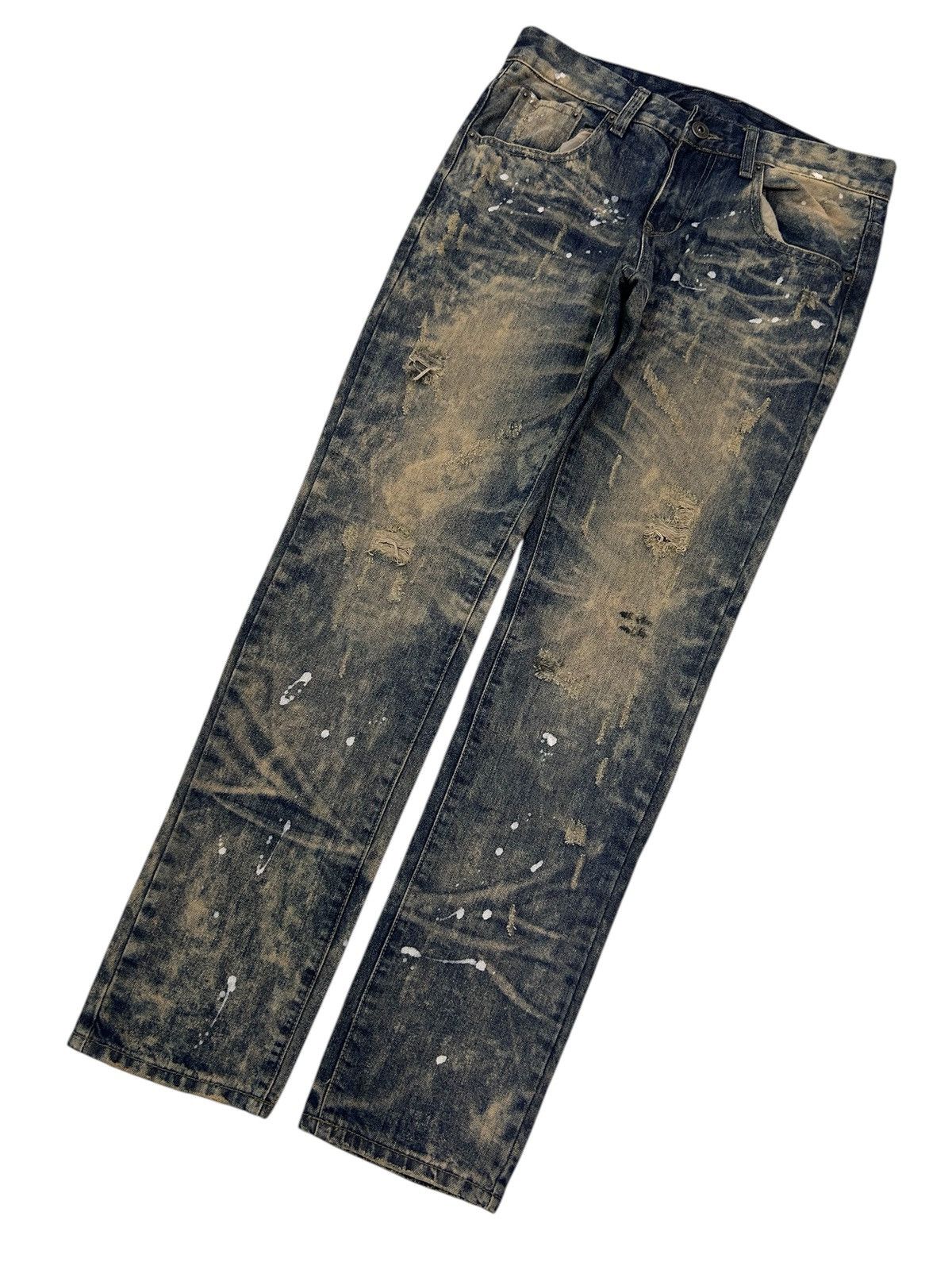 Japanese Brand × Vintage ED VIRGIL Paints Trashed Distressed Jeans Size US 32 / EU 48 - 4 Thumbnail