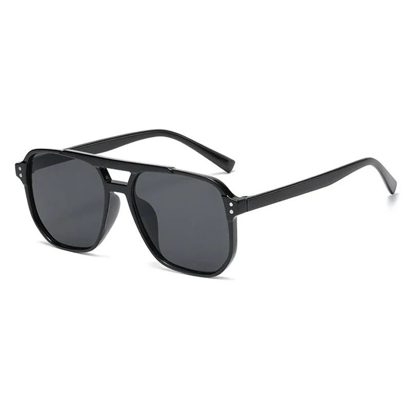 Jewelry Black Gray Square Sunglasses Retro Size ONE SIZE - 3 Thumbnail