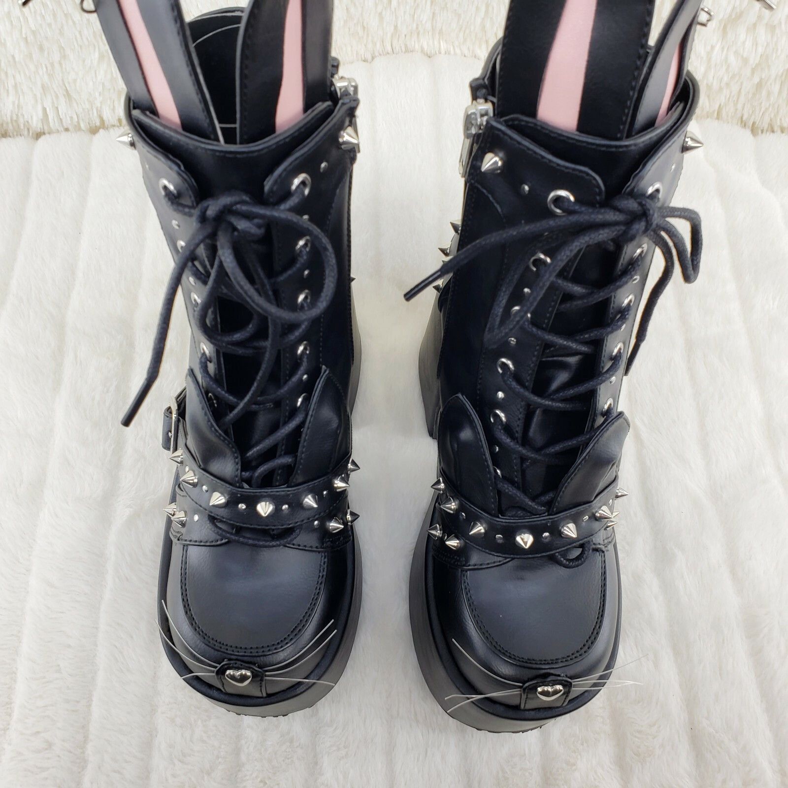 Other Camel 202 Platform Goth Punk Bunny Cat Ankle Boots 6-12 NY ( Size US 7 / IT 37 - 5 Thumbnail