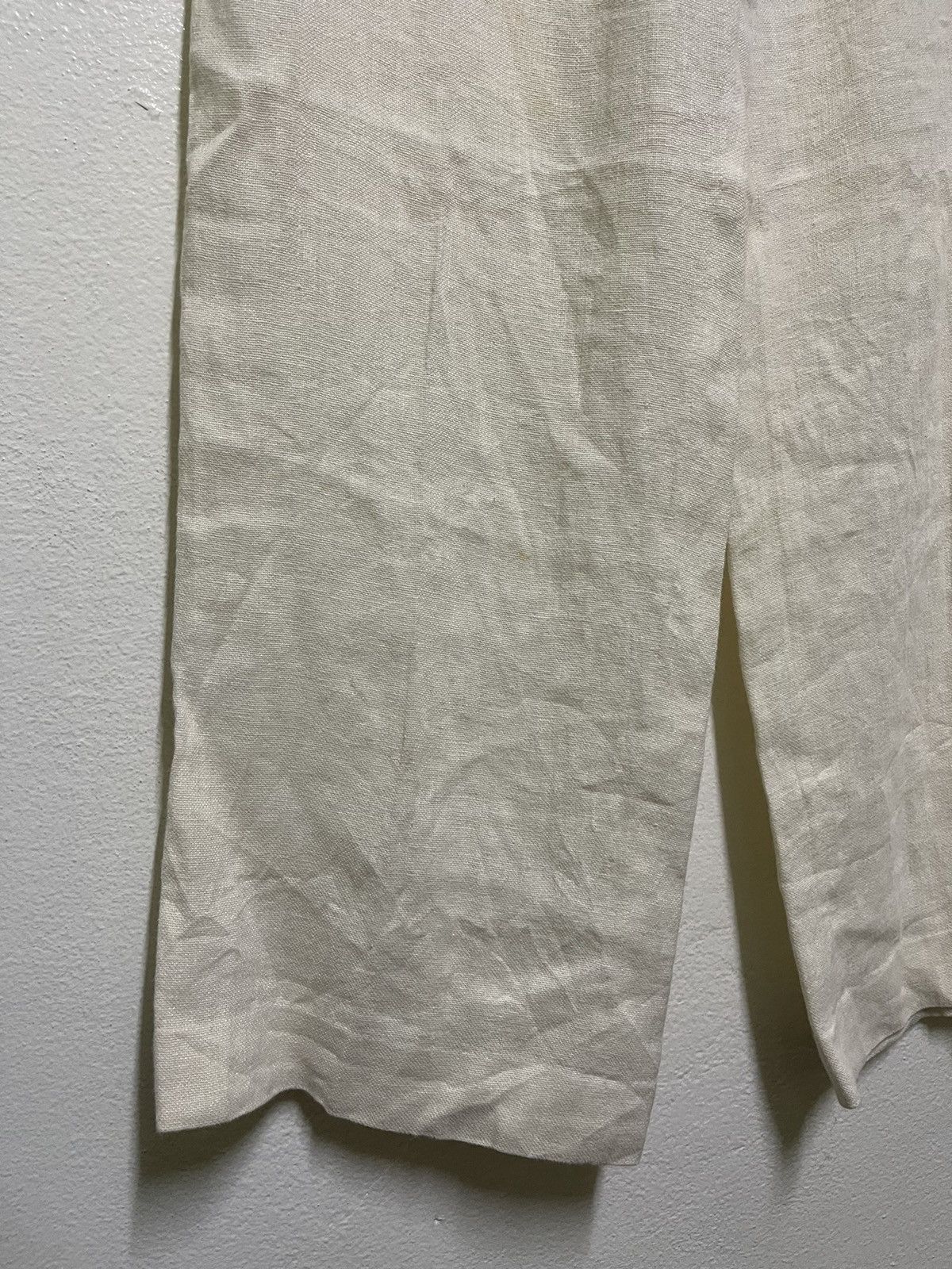 Krizia × Krizia Uomo Krizia Linen Pants Beigi 44 Italy Size 30" / US 8 / IT 44 - 4 Thumbnail