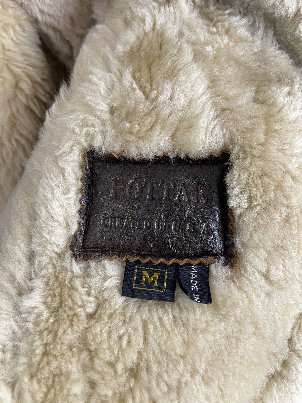 Vintage Vintage POTTAR B-3 Shearling Lambskin Jacket USA Pride Size US L / EU 52-54 / 3 - 6 Thumbnail