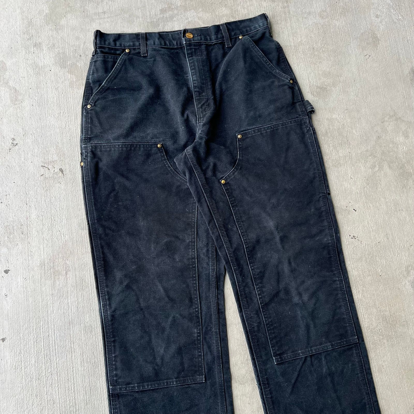 Carhartt × Vintage Carhartt black double knee work wear carpenter pants Size US 31 - 2 Thumbnail